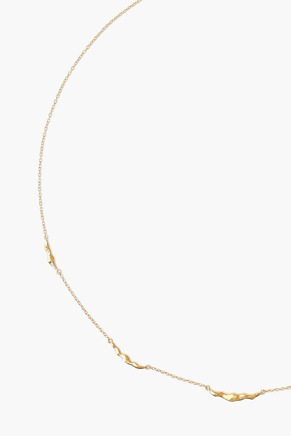 Gold Crescent Link Necklace