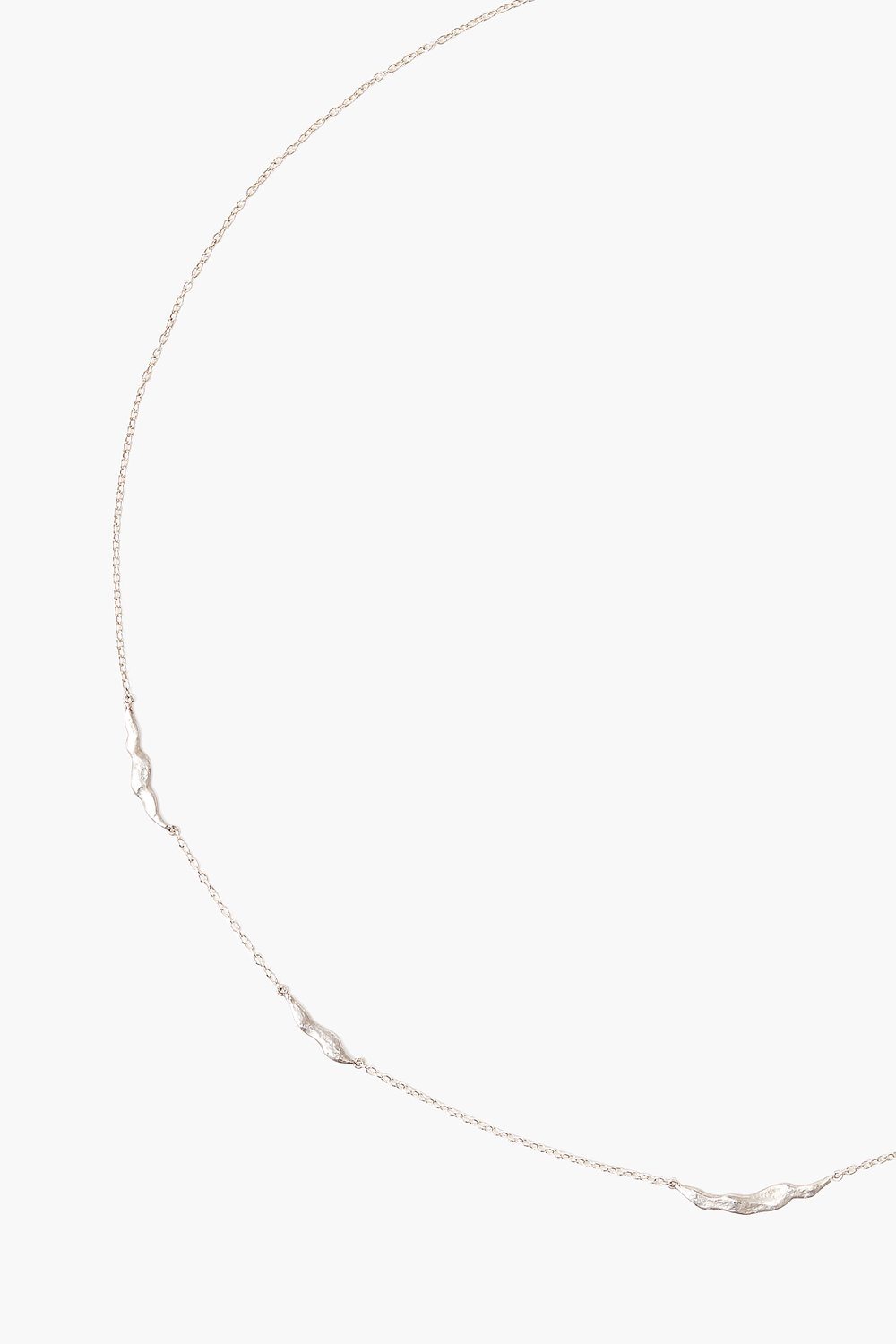 Silver Crescent Link Necklace