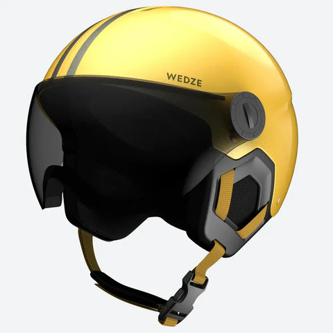 WEDZE（ウェッゼ）スキー・スノーボード バイザー付きヘルメット H-KID 550 キッズ用 ゴールド