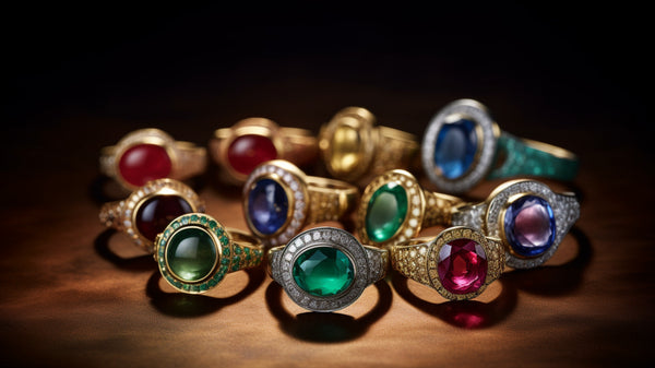 "Innovation in every curve and gemstone - experience the modern elegance of our rings.