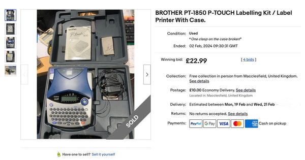 Brother P-Touch labelling machine for sale on eBay