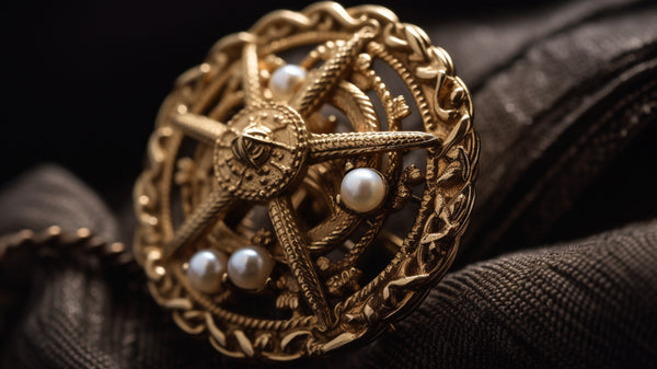 exquisite detail of a finished Victorian-style brooch from Roberts & Co