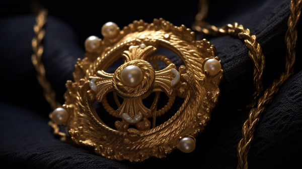 Roberts & Co brooch, showcasing the detailed work inspired by Victorian nautical themes