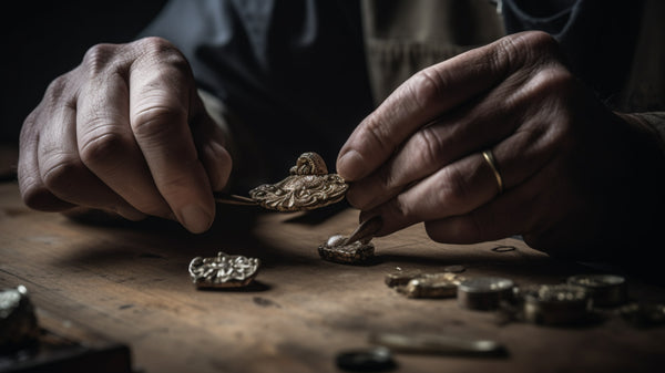 Victorian-style brooch in the making at the Roberts & Co workshop