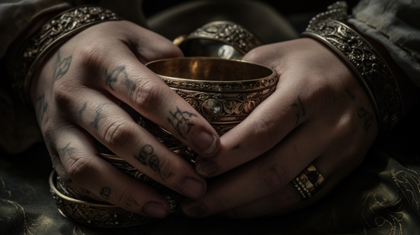 A close-up photograph of a jeweler's hands