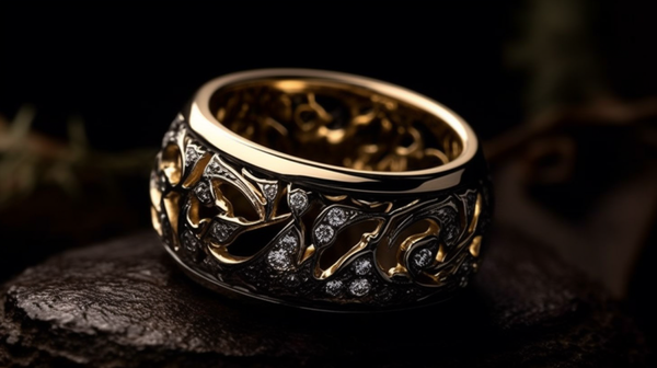 exceptional gold diamond set ring from Roberts & Co's collection