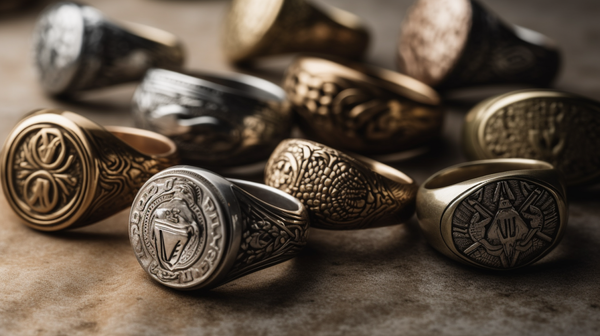 variety of signet rings from the Roberts & Co collection