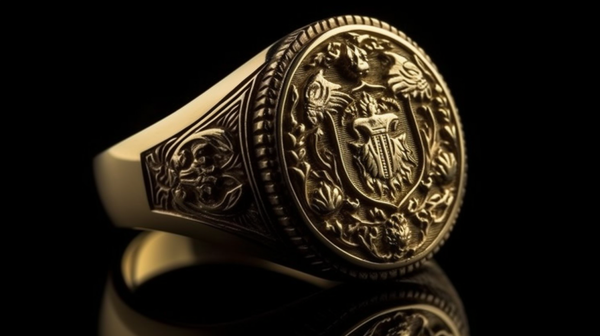 vintage signet ring, preferably with a detailed family crest