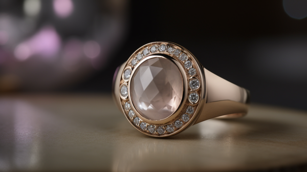 Roberts & Co Ladies Signet ring in a soft and feminine setting