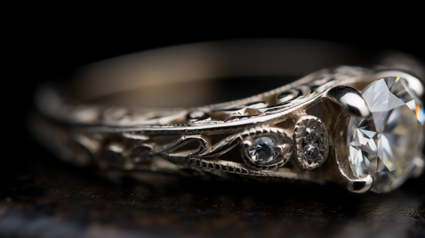 close-up shot of a single engagement ring