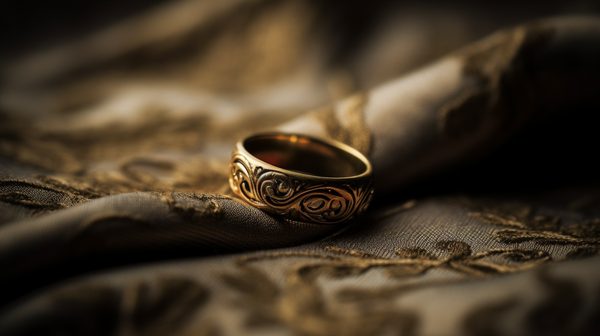 Close-up of a Roberts & Co Wedding Ring