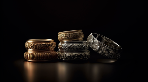 an array of wedding rings from different cultures