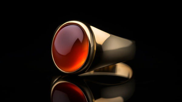 gemstones used in signet rings including carnelian and agate