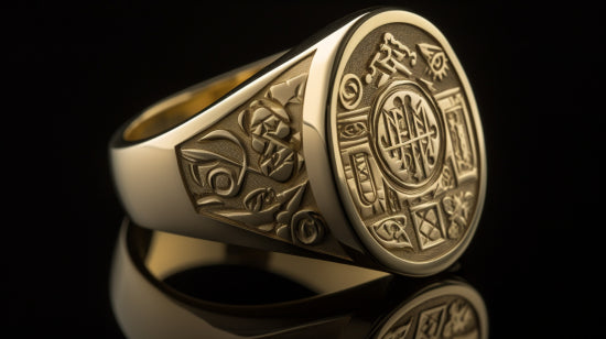 gold and silver signet rings