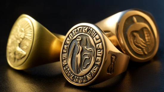 custom signet ring with meticulous attention to detail