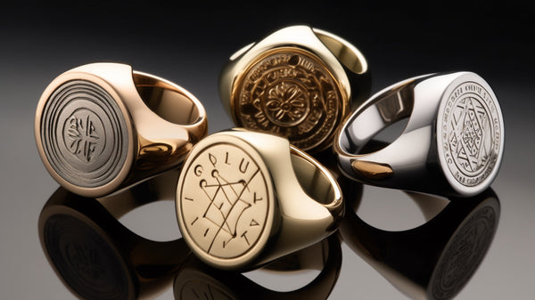 Heritage signet rings displayed