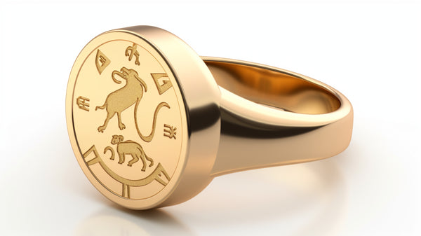 signet ring with a personalized engraving