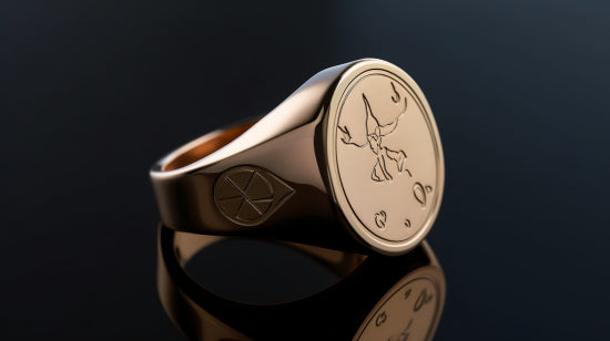 statement gold signet ring