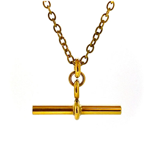 2022 New Stainless Steel 18K Gold Plated Minimalist Design T Bar Pendant  Necklace For Woman Girl's Ladies Gold Jewelry