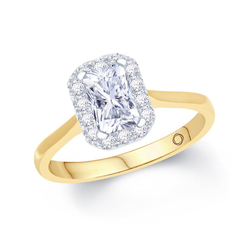 gold diamond engagement ring