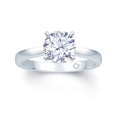 platinum diamond solitaire engagement ring