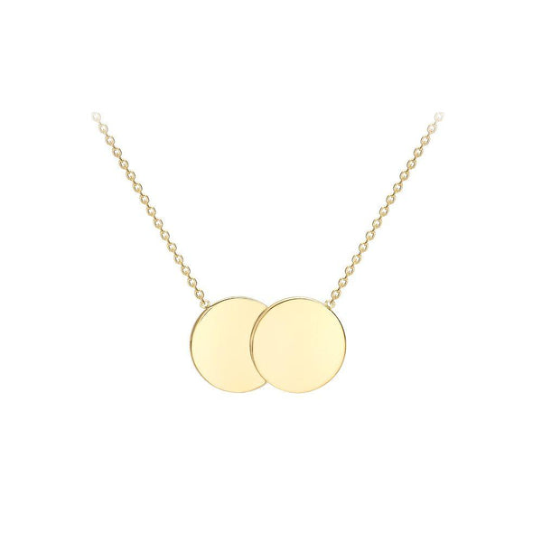 9ct Gold Engravable Round Pendant Necklace 16-20 Inches | SayersLondon.com