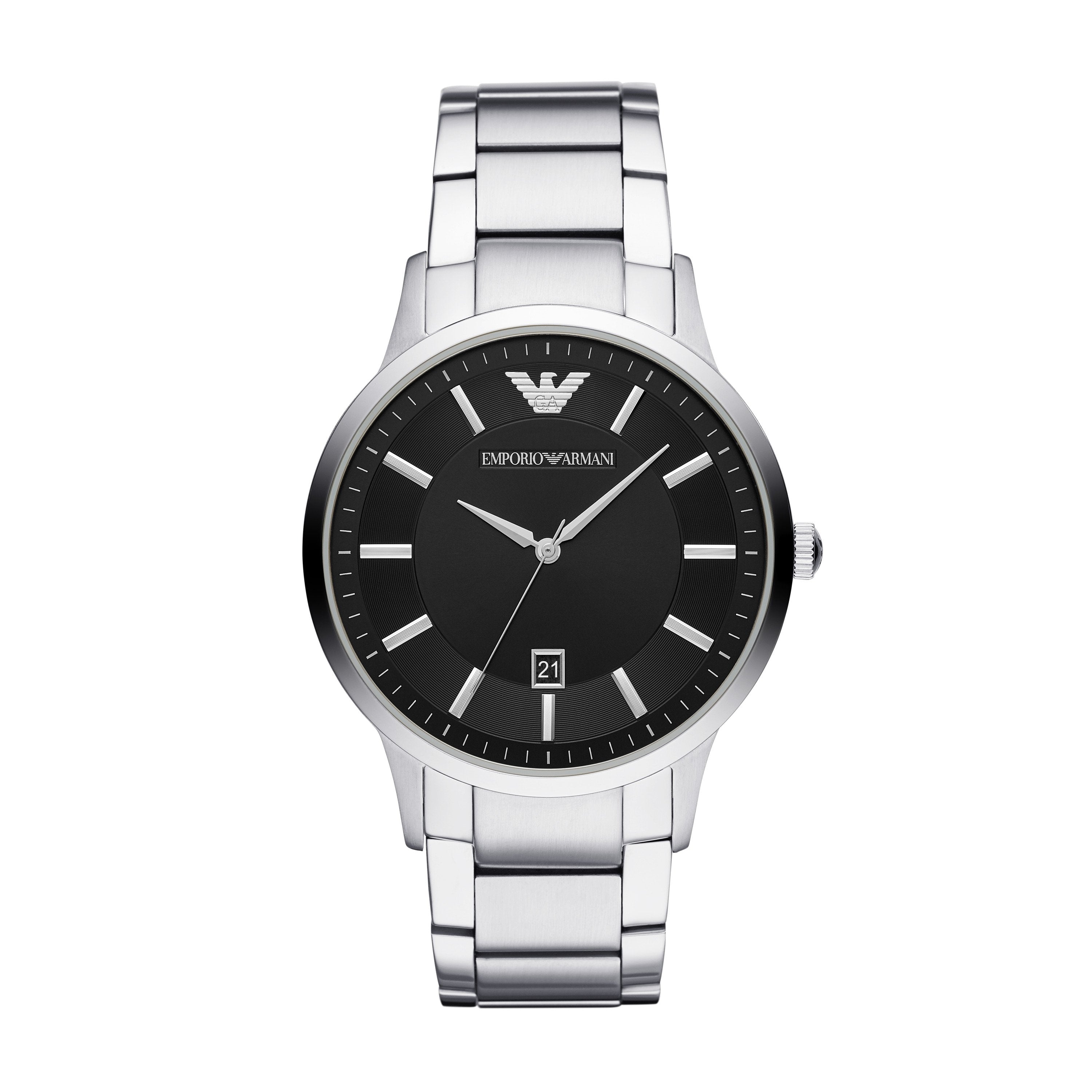 Emporio Armani Reanto Steel Black 43mm Mens Watch AR11181 – Bannon Jewellers