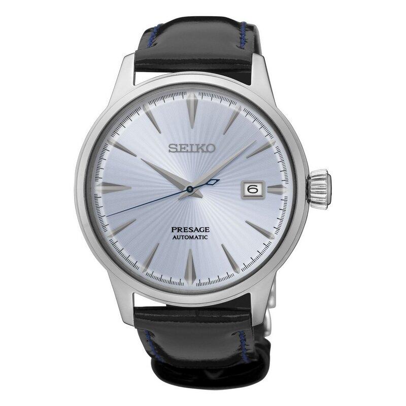 SEIKO PRESAGE COCKTAIL AUTOMATIC BLACK LEATHER 40mm MENS WATCH SRPB43J –  Bannon Jewellers