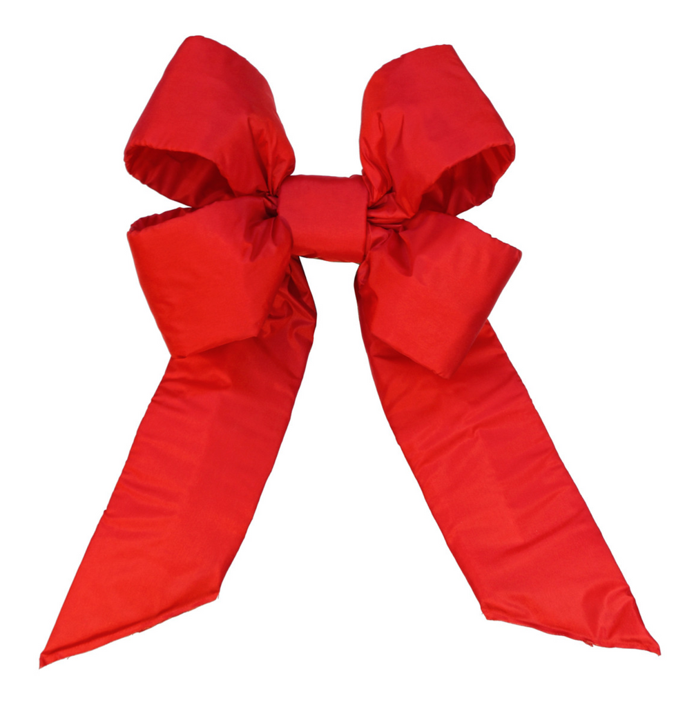 Pre-Tied Velvet Bows, 4-1/2-Inch, 12-Pack (Red)
