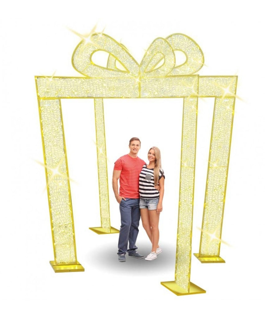 Giant Illuminated Gift Box Arches | Commercial Christmas Supply