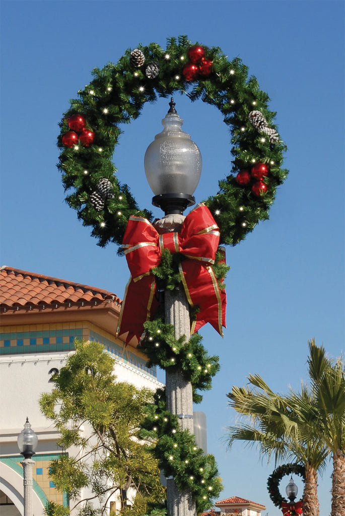 Pole Wreaths | Commercial Christmas Supply - Commercial Christmas