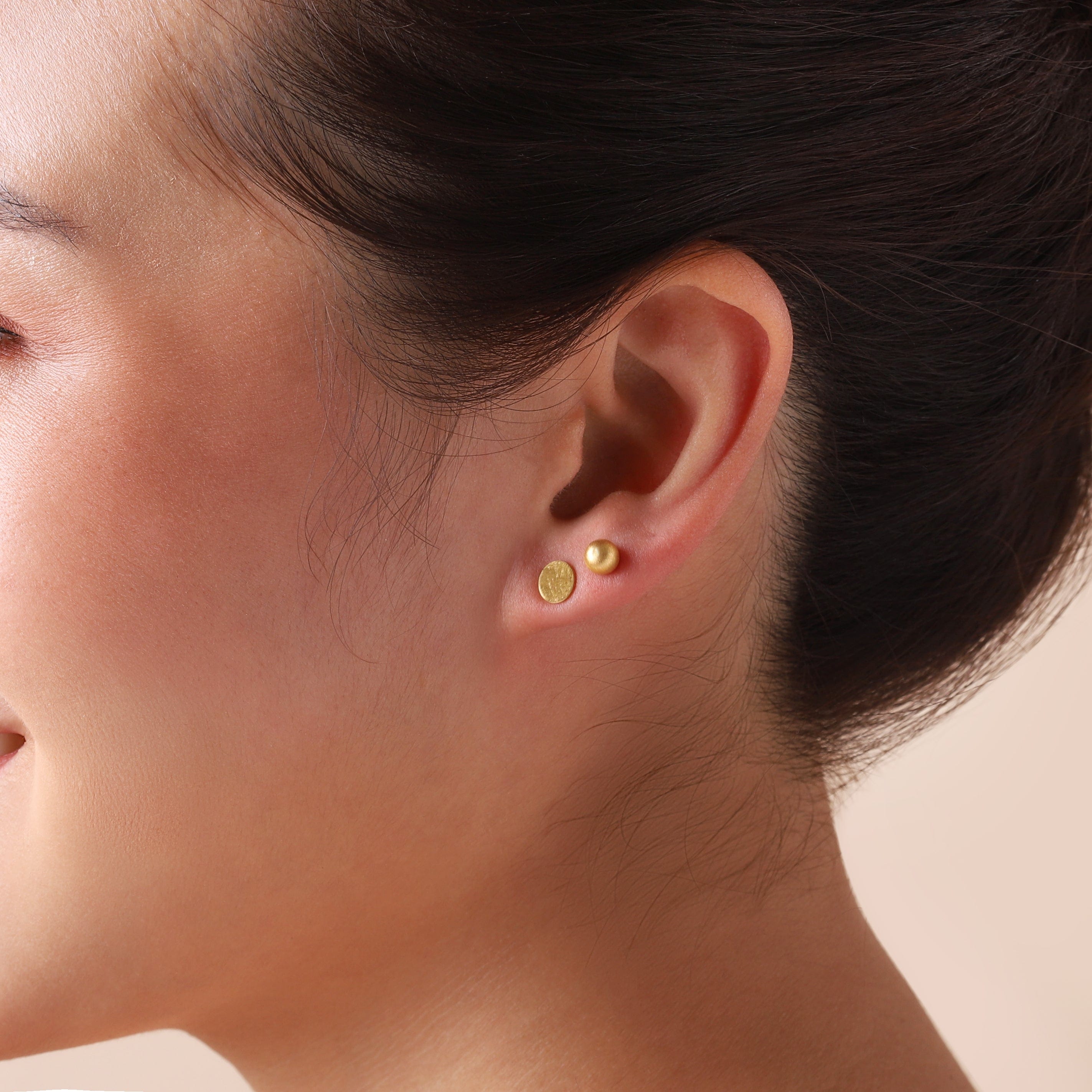 Matte Hoop Earrings - Gold