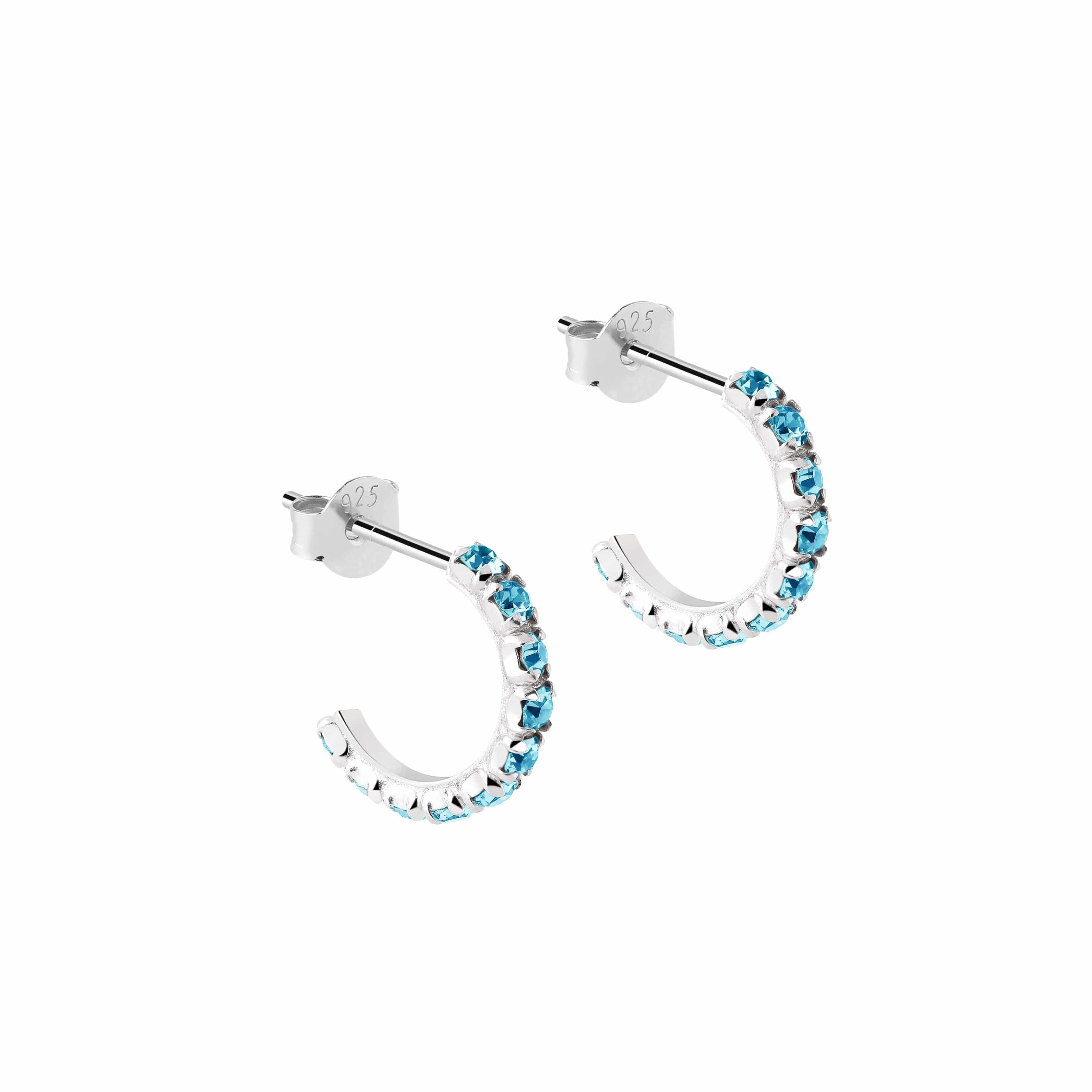 Swarovski Mini Hoop Pierced Earrings - White - Earrings