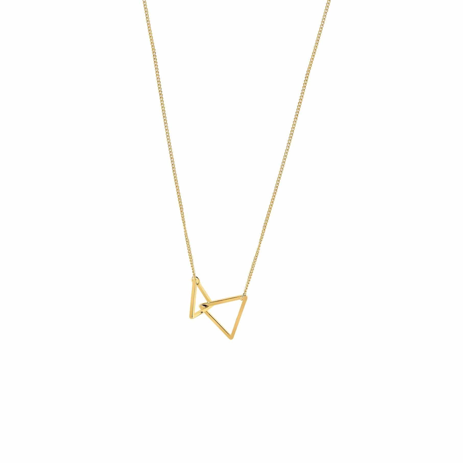 Buy Tiny Triangle Charm, 9K 14K 18K Gold Necklace, Yellow White or Rose  Solid Gold, Water Element Symbol Pendant, Geometric Dainty Gift for Her  Online in India - Etsy