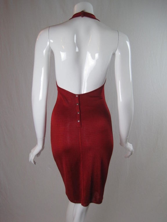 red vintage halter dress