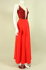 Mr. Blackwell Gown 1970's Red Sequined Illusion Vintage - regenerationvintageclothing