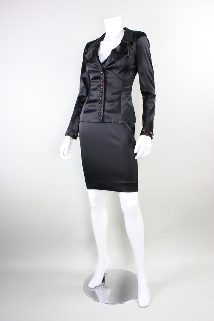 black cocktail dress with jacket