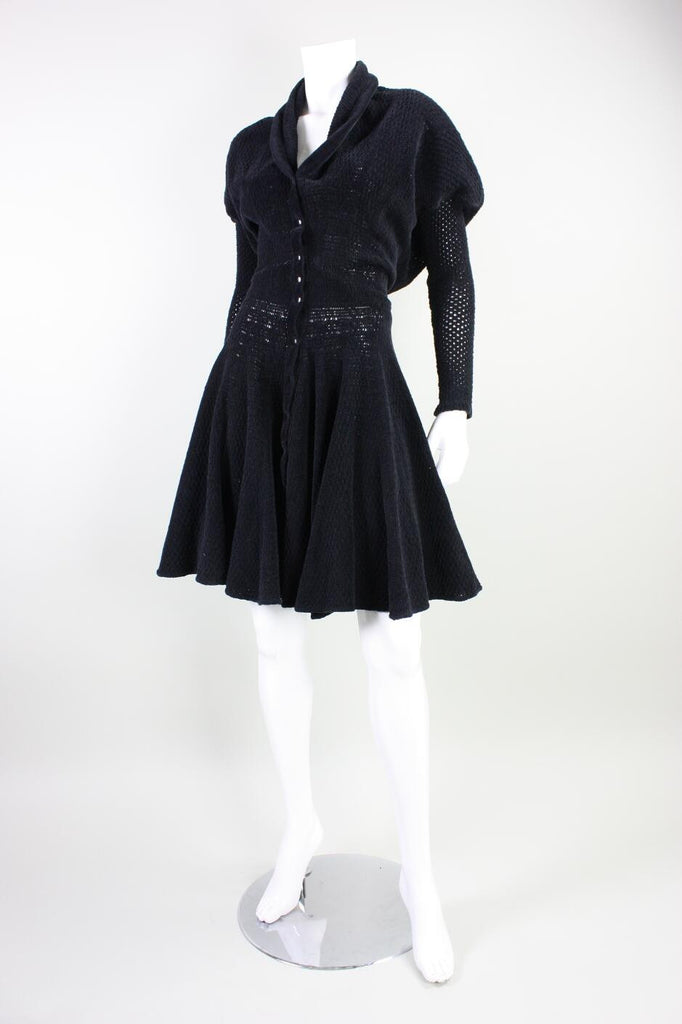 Vintage 1980's Alaia Chenille Knit Dress