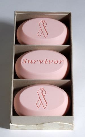 Breast Cancer Awareness Survivor Set - Signature Scented Bar Soap Engraved with 