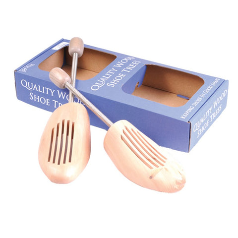 wooden shoe trees for maintaining the shape of quality wide fitting shoes