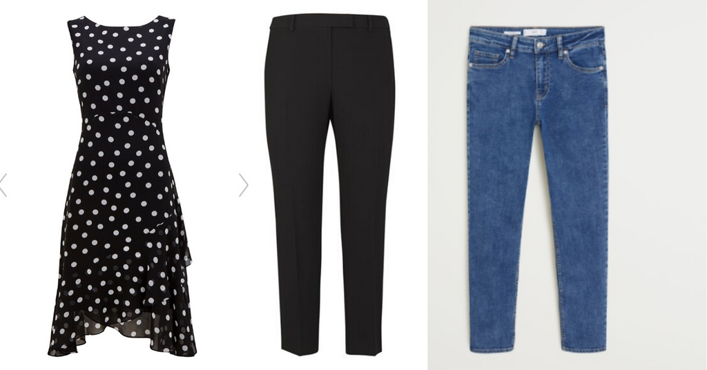 trousers and dresses for a capsule wardrobe