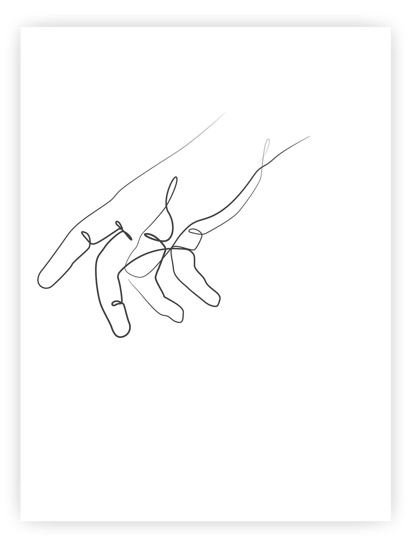 right hand drawing