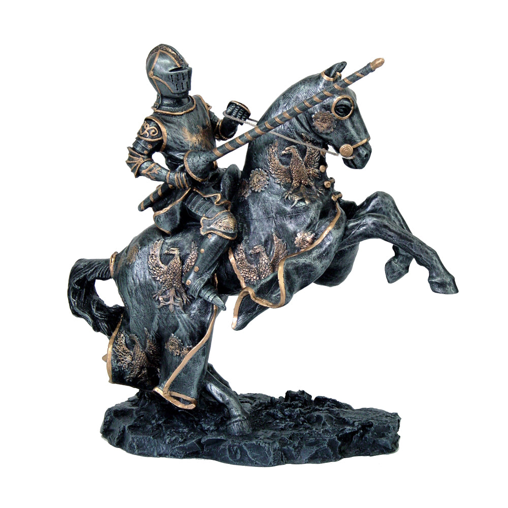 Knight Charging into Joust on Armored Horseback Statue by KoA