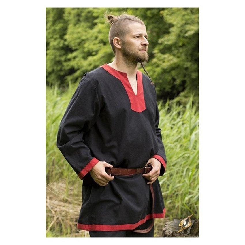 Men Viking Medieval Tunic Celtic Warrior Knight Top Saxon Blouse