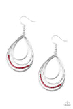 Start Each Day With Sparkle Earrings Red