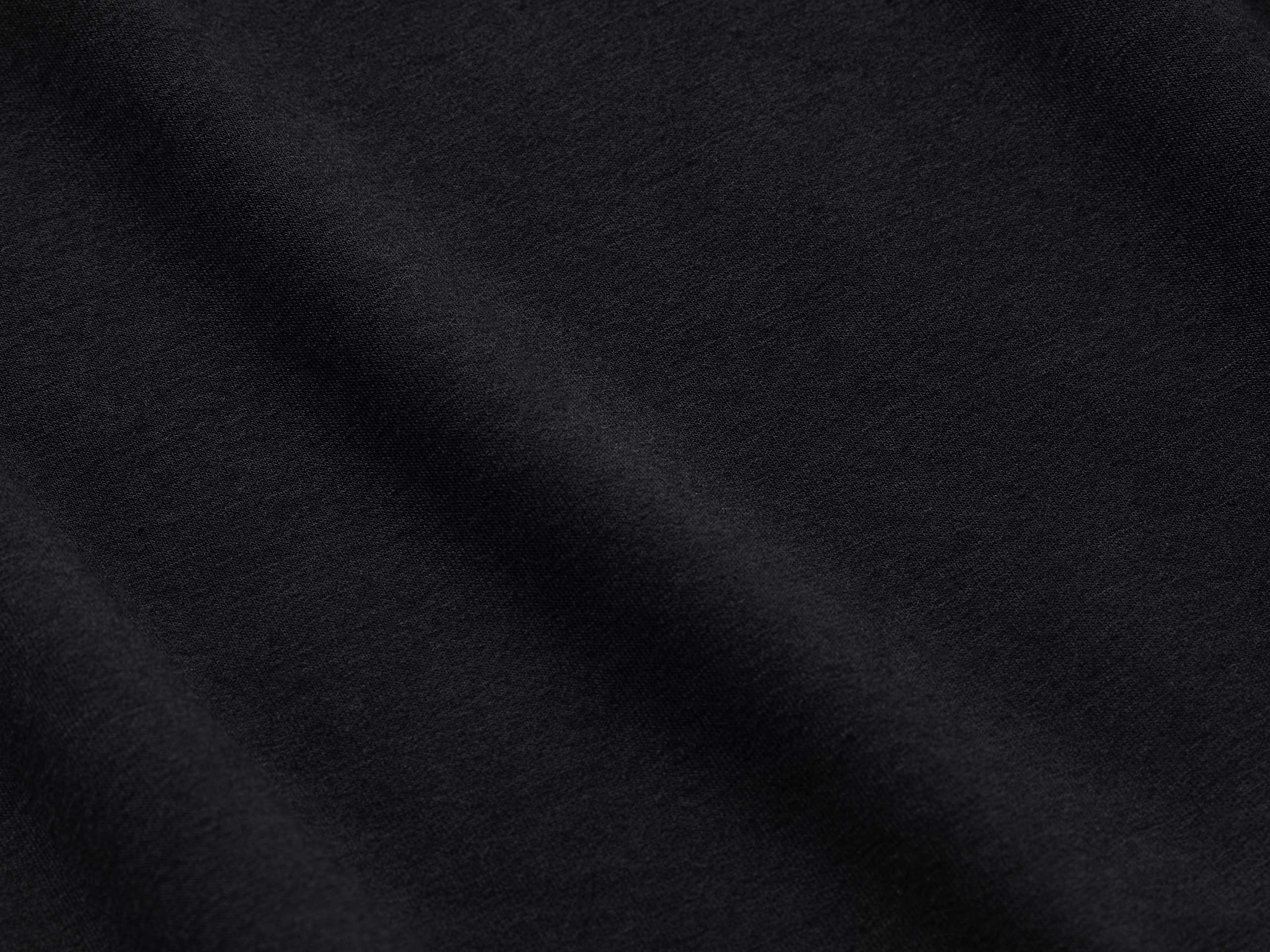 Close up detail shot of black lounge hoodie.