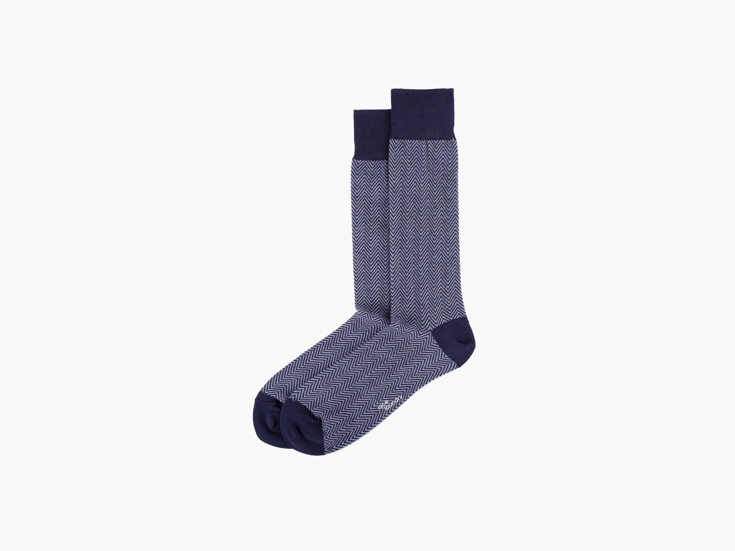 Herringbone-Navy Blue – Nice Laundry