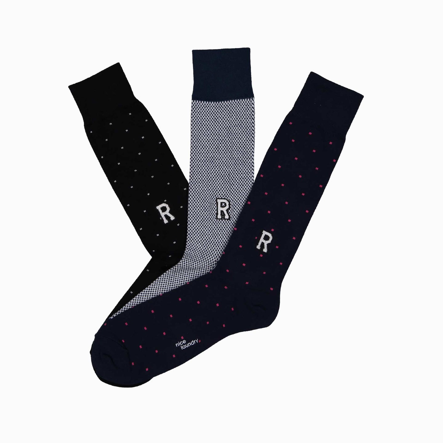 Men's Monogram Socks | Groomsmen Socks Gift | NICE LAUNDRY – Nice Laundry