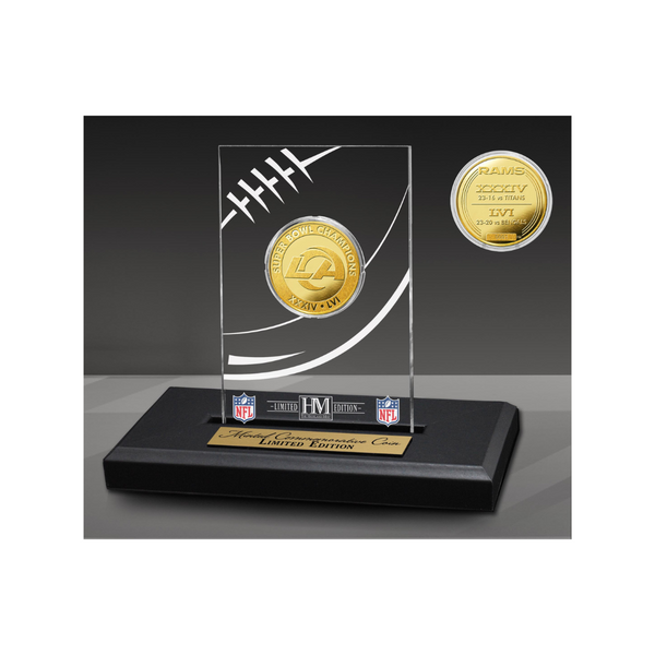 Los Angeles Rams Super Bowl LVI Champions Acrylic Logo Cap Display Case