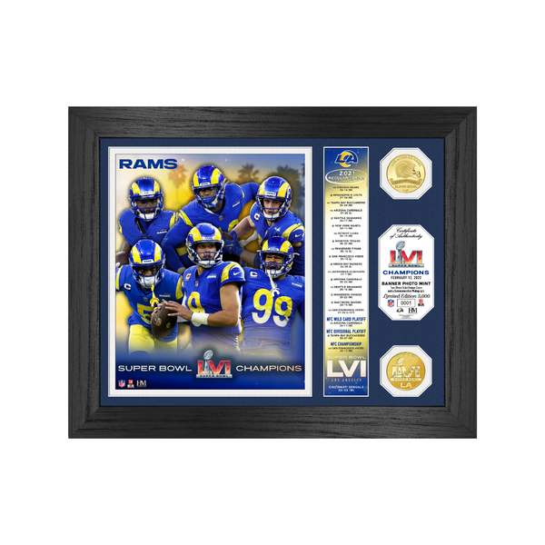 Shop Los Angeles Rams Super Bowl LVI Champions Framed Collage with  Game-Used Confetti